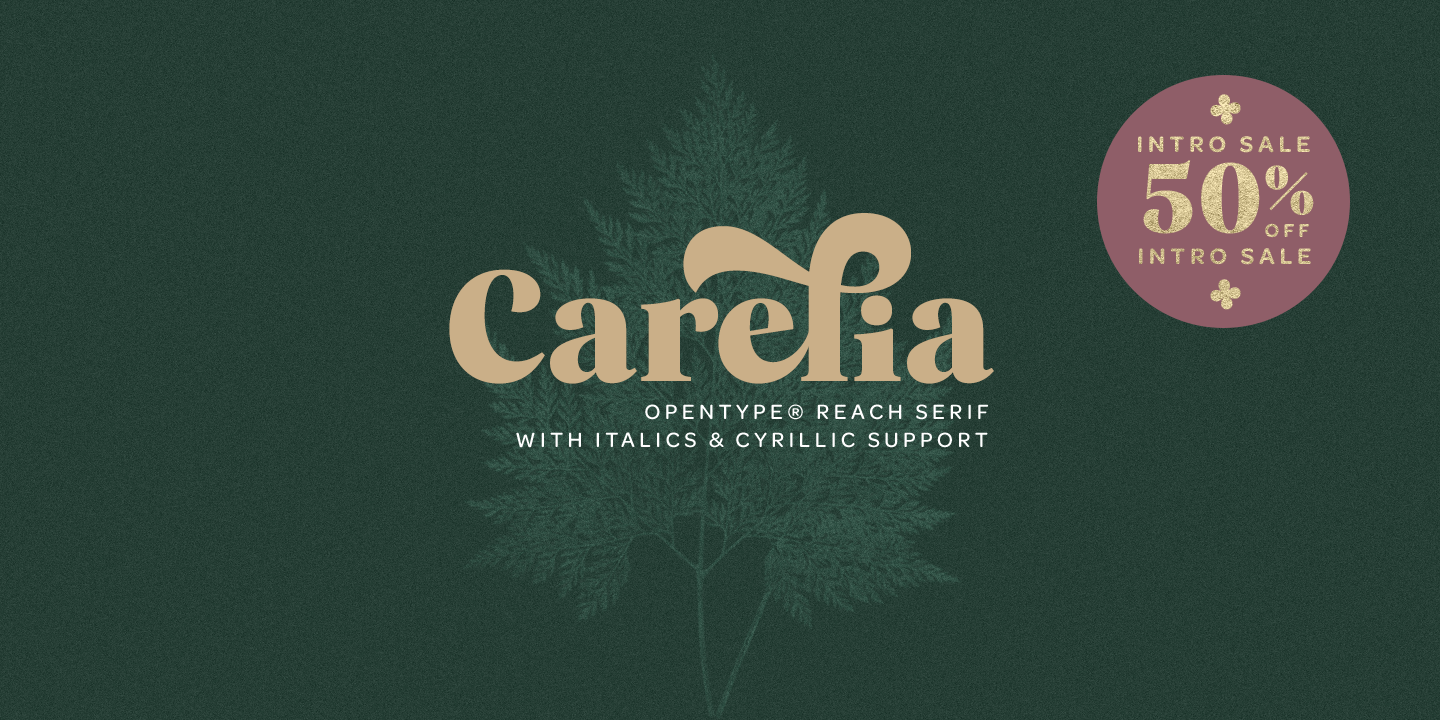 Carelia Upright Font preview